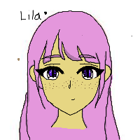 I made this thing last year on a school chromebook :') using the fricking touchpad- 

anyways

this is lila, she is mentally unstable and she dyes her hair pink to be "UnIqUe and NoT LiKe ThE OtHeR GiRlIeS" 

lol