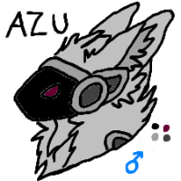 Age: 14 | He is a male protogen furry, often intimidated by primagens. Azu often questions why he cannot control his anger as easily as others.