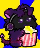 Popcorn! Blackstar happy 😊