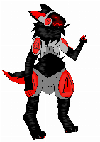 A full body artwork I made recently of my boi, Critical! :D