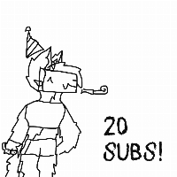 the art is kinda shit cuz I'm just getting back into digital art and I suck
but other than that
I made it to 20 subs!
and I couldn't have done it without yall, so thank you!