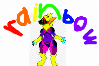 This is my first protogen his name is rainbow he is very kind friendly and care free hates violence and will try to resolve conflicts with words as much as he can and will not fight he is a new streamer hope you like him