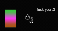 isn't that gradient...so.. unpleasant..?
anyways I'm tired but I don't want to go to bed It's dark in my room
I took a shower. it felt nice.
I feel so sigma!
anyways luv u zerv!
I'm also happy that ur back rox very skib
please give me affection.