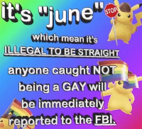 you go, pikachu!!! its our almighty time to be prideful as EVER!!!
ZEVVY LUVZ U! ITZ TIME FOR ME TO BE GAY!!! X3

Image Credit; Twitter 2023
Today's Song; Meanwhile in Russia (Take Me to Russia) - XS Project - Meanwhile in Russia (Take Me to Russia) (2017)