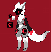 This is my first post here :3, this my protogen sona, redymoon she is cute little funny protogen she rlly likes old fps games and drawings!, and collect things