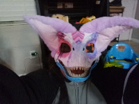 I have completed my dino mask and I have no idea what I should name it, or if I should name it. Either way, I love it!