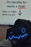 About a year ago I wanted to make a partial fursuit of Naleg, but after all that time I kind of realized that there was a ton of things I don't know how to do. There's 3 of them specifically :
1. How I'd activate faces. I've seen people have a system with buttons or stuff in their gloves, but because I'm going for more humanoid-shaped hands there wouldn't be too much space in them. I thought about a system with a potentiometer to select and a button to confirm, or two joysticks, but I can't find a way to make them subtle enough.
2. Hair and horns. I want to make really nice hair floof, but Naleg also has horns, and I don't know how to make enough space for all of that.
3. How to fur the head. The model I'm using is Coelacant's Delta head, and it has two latches to put on and remove the head. Except that it will be covered by the fur. So I'm guessing I have to make some kind of hood instead of gluing everything, but then how would I attach it to the head ?