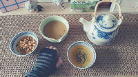 henlo gang I'm having a sick day today because my friend hugged me and made me sick (non authorised contact!!!!!!) ヾ(≧へ≦)〃

i thought it would be funny if I took a picture of my questionable food and put an 'aesthetic' filter on it...ew. Y do people take pics of their food anyway??? Are you hungry or Not???

anyways da food is miso and green tea, and bbq corn nuts on the side ^_^
kinda eclectic meal but eh 

anyways im sleepy so night night ig (its only 1:53pm for me)