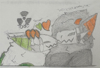 Uhh yeah Todo and Echo cuddling or sum idk, drew it during class