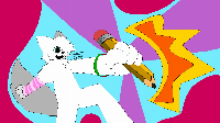 Sup nerds, it seems like my old account is gone T^T, oh well. 
So i made a new one, i previously went by the name of "Peanutbutter" 
However, times change and so do I, so I now go by "Enzo" :3
whatever...
nerds... idk
so heres one of my art projects, i made last year :/
Hope u like <3