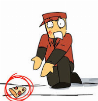 DUDE EAT THE PIZZA PLS - oh he already dead :|