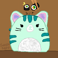 My little sister asked me to draw her squishmallow Corinna for her. I drew this on SumoPaint.