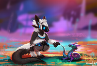 D'awwwwww, so heckin cute!!

I really love thanshuhai's art ~u~

Art by thanshuhai on FurAffinity
( https://www.furaffinity.net/user/thanshuhai/ )

Source: https://www.furaffinity.net/view/50903608/