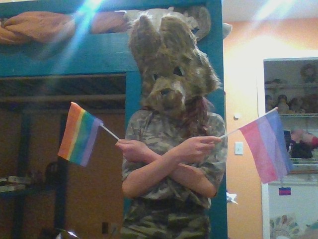 I gave the rainbow flag to Annelise BTW (my gf)