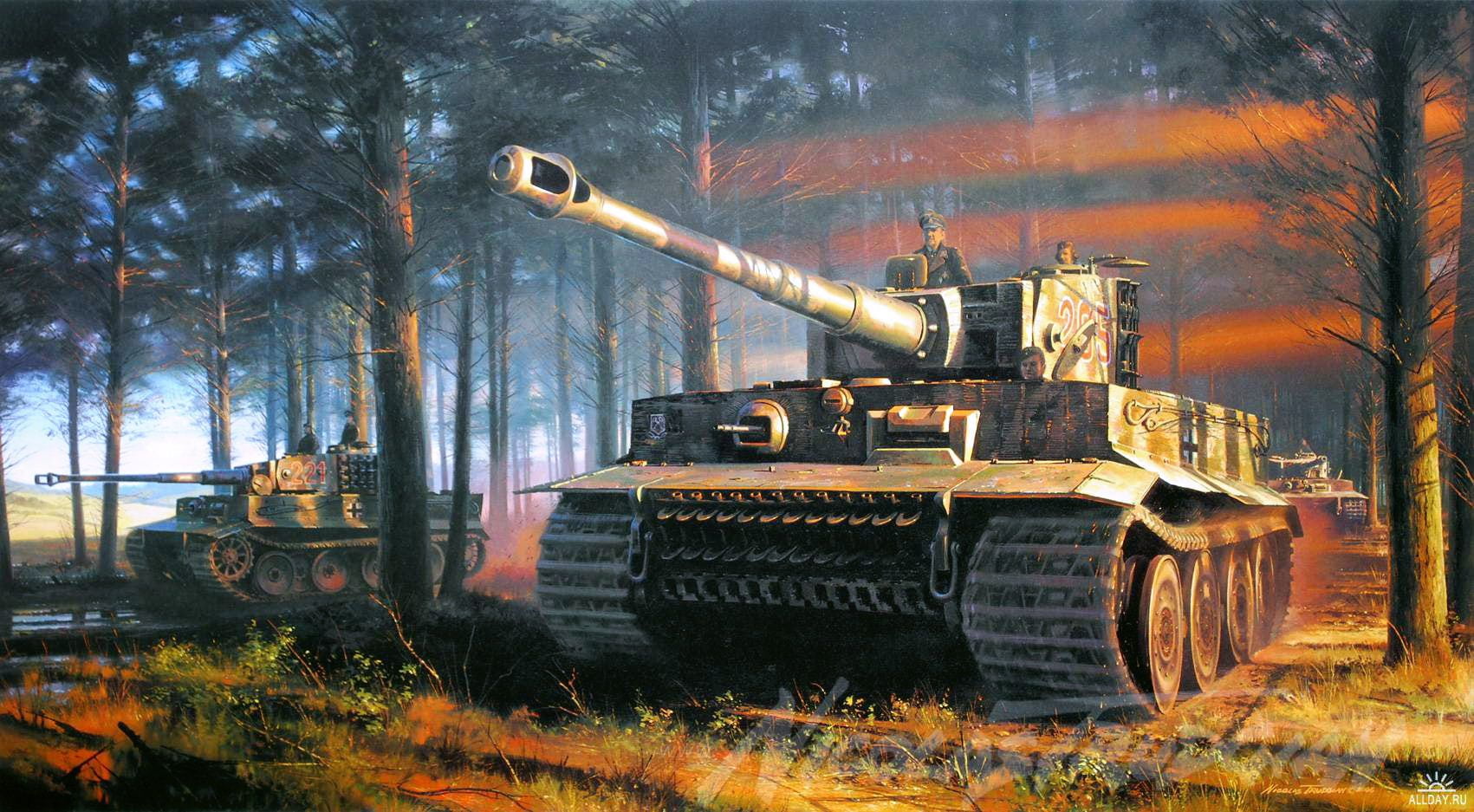 "The Tiger I was a German heavy tank of World War II that began operational duty in 1942 in Africa and in the Soviet Union, usually in independent heavy tank battalions. It gave the German Army its first armoured fighting vehicle that mounted the 8.8 cm KwK 36 gun. 1,347 were built between August 1942 and August 1944."
-Wikipedia
Lethal but with many mechanical issues (as most ww2 German tanks)  
The only surviving tiger (Tiger 131) resides in The Tank Museum in Bovington in Dorset, England