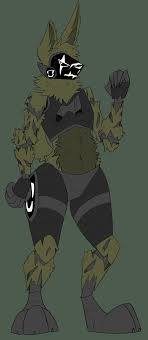 You might know him as the terror of the night, the one who never fully dies, Purple guy, William Afton, or Spring Bonnie. I introduce you to Springtrap! He's drawn mostly how he was from the game, but into a proot. His walk is jitterish, and his footfalls can shake the whole area. Killed 6 kids, sure, but now he's nice unless you get him angry. His weapon is, of course, a knife. He will sometimes shut down or get aggressive randomly, and hates fires(For obvious reasons). Is 7'6 in height, and will kill anyone if they get in his way.