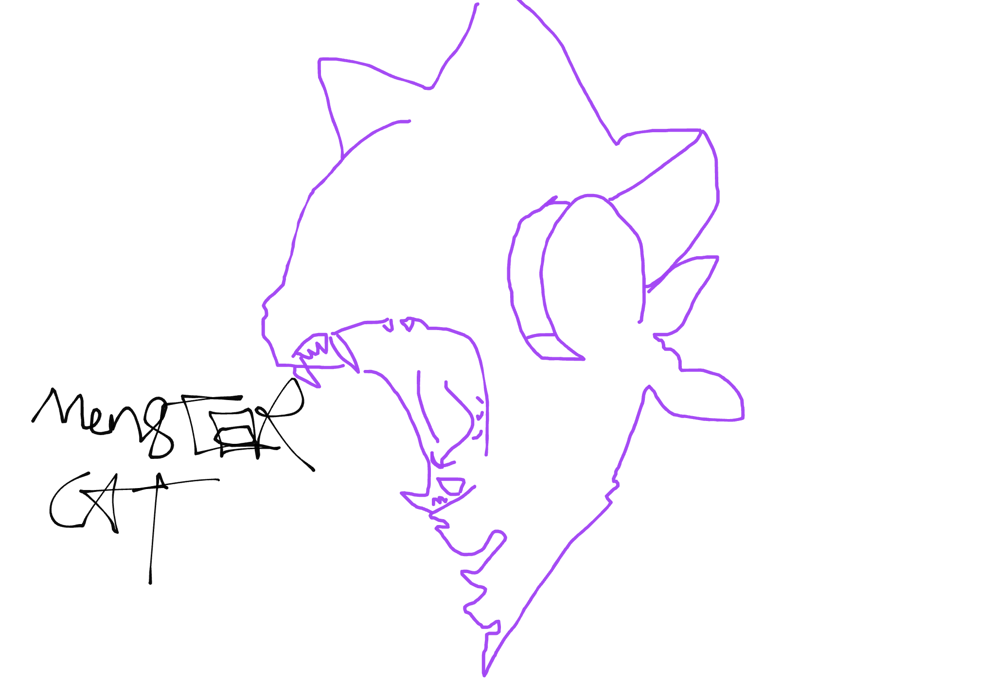 Drew the Monster Cat logo cuz I was bored
