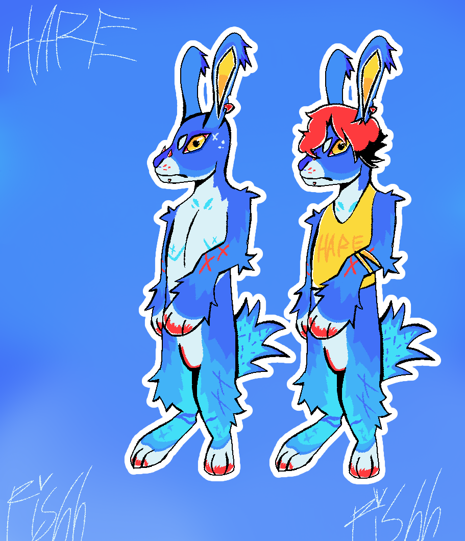 Hare sona 

Yes all my sonas are blue, red and yellow except my first one which is more natural 

Hair is optional 
