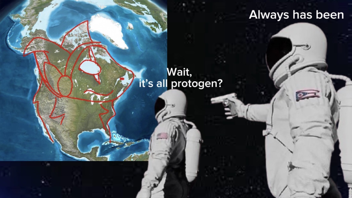 I made this myself, protogen earth image is from r/foundtheprotogen